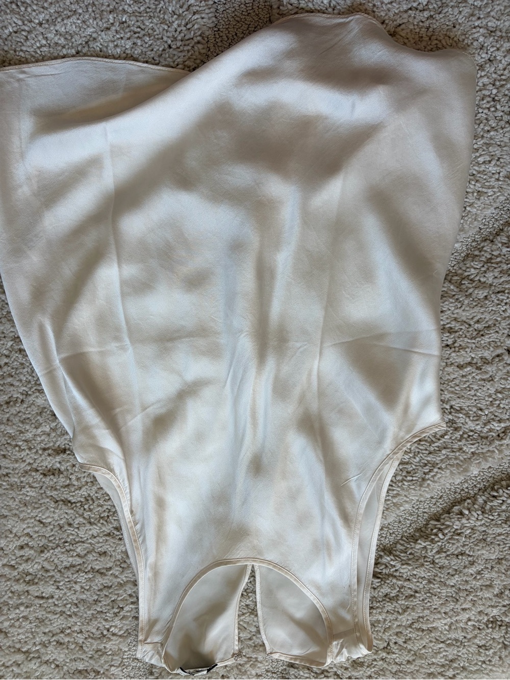 Club Monaco Cream Satin Tank Blouse